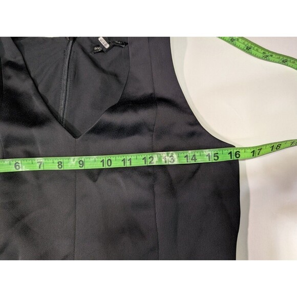 Banana Republic Bow-Shoulder Jumpsuit Sz 0 Black EUC Classic Minimalist Silky127 - Picture 11 of 12